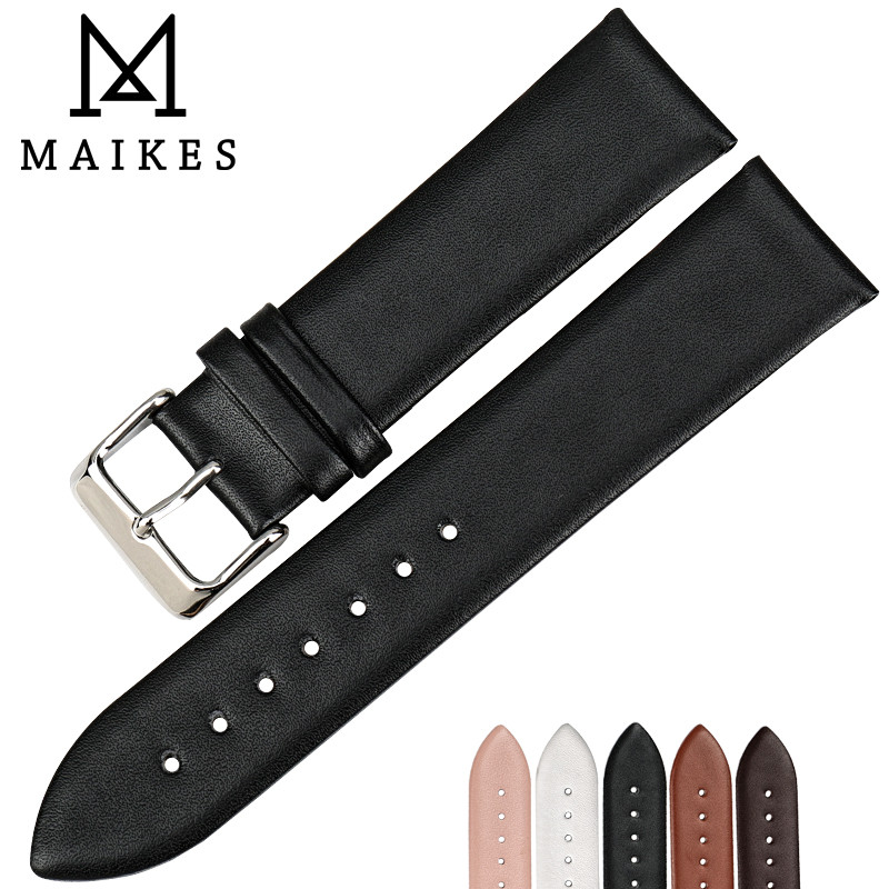 Genuine Leather Watch Bracelet Watch Strap Black Watchband For MIDO DW CK TIMEX TISSOT CASIO Watch B