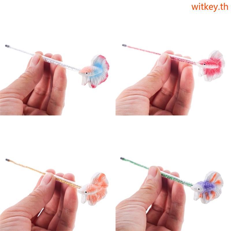 WIT Betta Training Wand Betta Starter Kits เรซิ่น Betta Training Stick ตกแต่ง