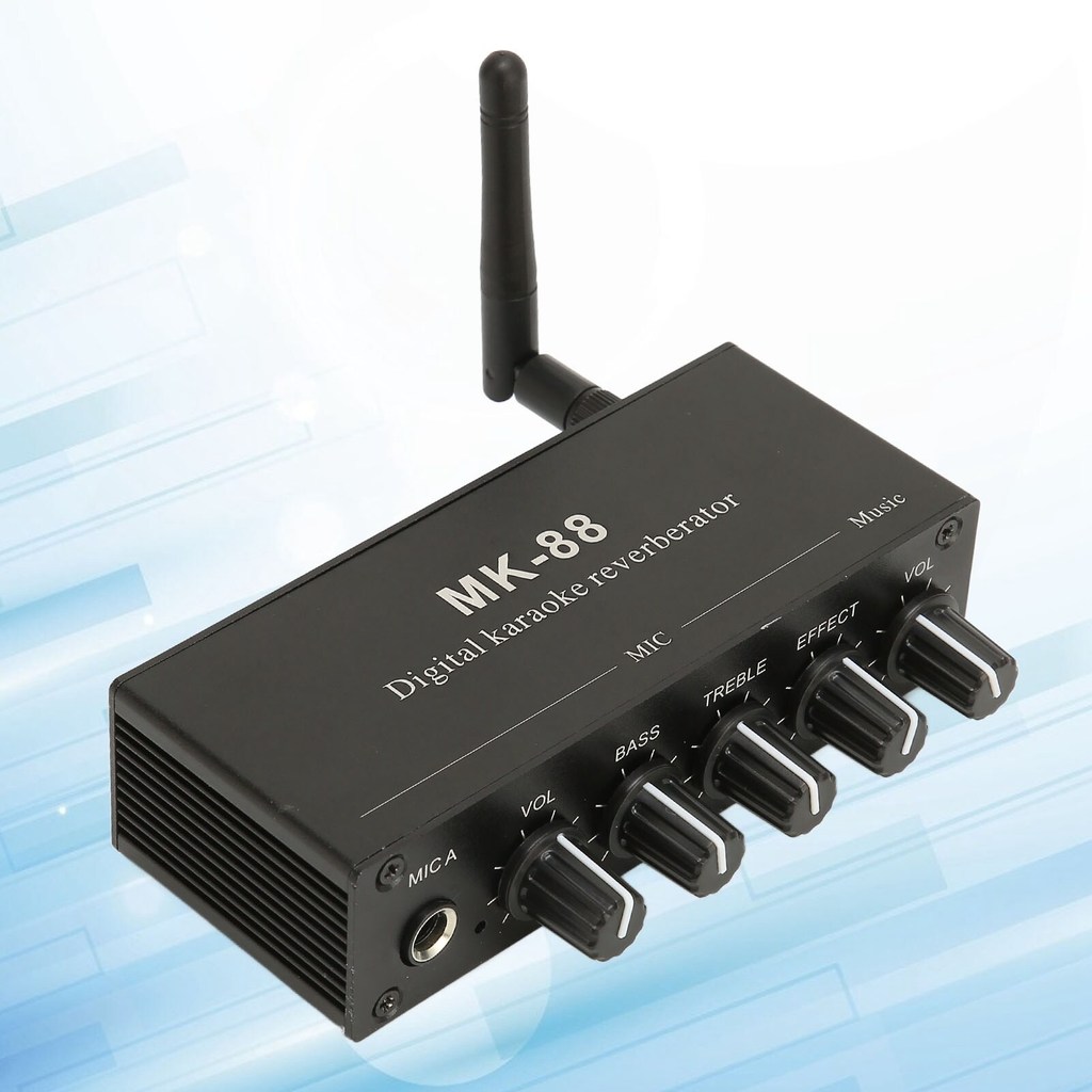 Rabbitmall MK88 แท้ ปรีไมค์MK-88 มีกล่องและadapter ปรีไมค์ คาราโอเกะ เครื่องมิกซ์เสียง บลูทูธในตัว ใ