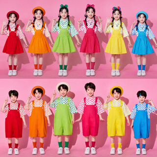 เด็กลูกอมสีสายรัดกางเกงชุดสาววันเด็กเทศกาลการแสดงบนเวทีสายรั…