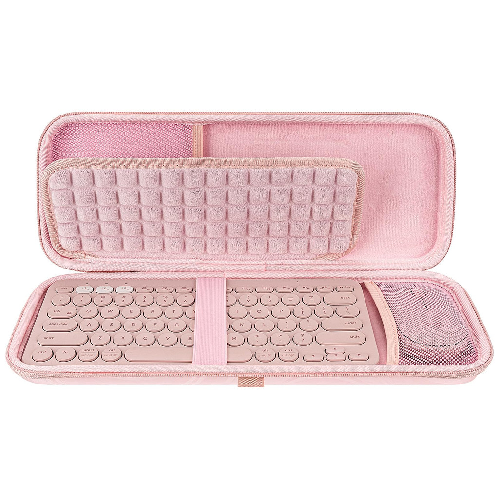 TOCCOOL เคสเดินทางฮาร์ดคีย์บอร์ด เคสคีย์บอร์ด + เมาส์คอมโบ รองรับ Logicool K380/k380s + M350/M350s