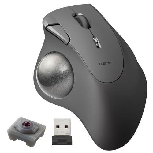 Elecom Wireless Trackball Mouse IST Wireless 2.4GHz Thumb Operation 36mm Ball Artificial Ruby Suppor