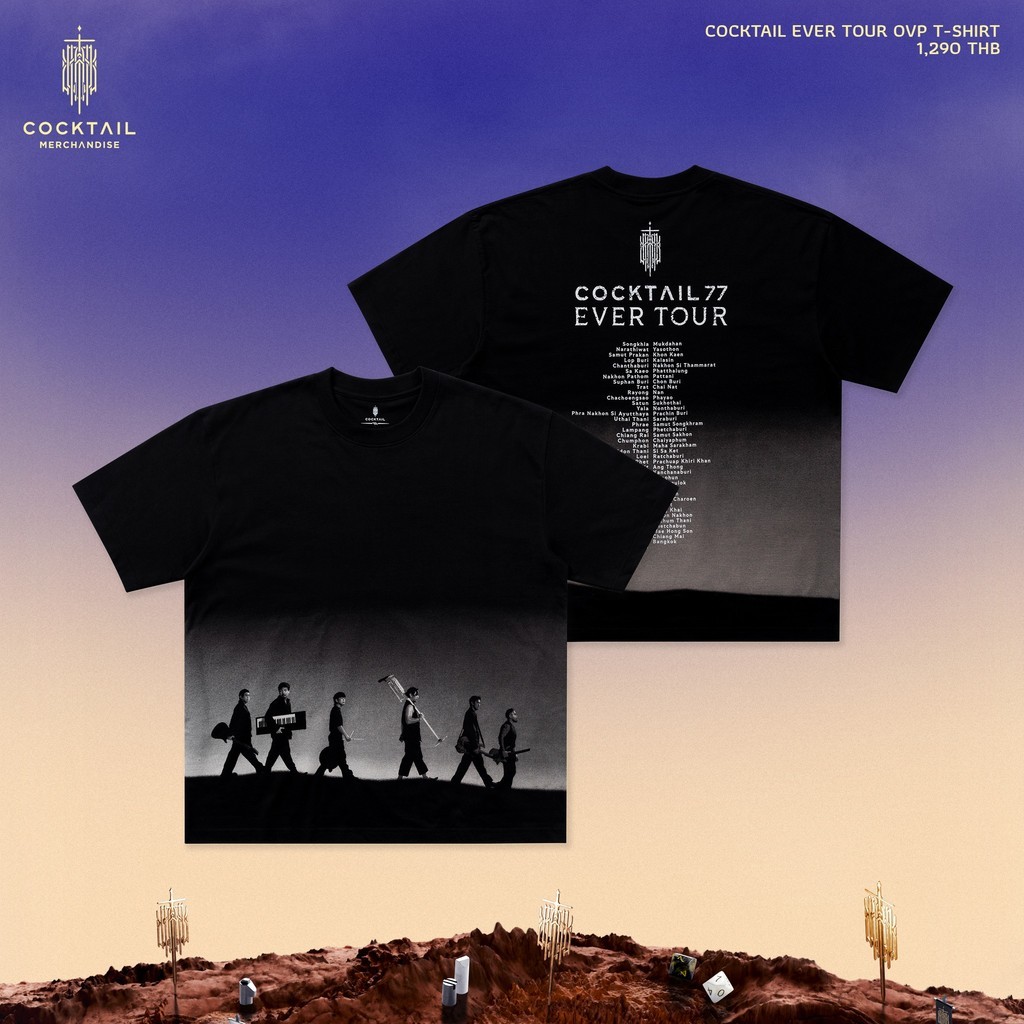 เสื้อยืด COCKTAIL 77 EVER TOUR Collection T-SHIRT #COCKTAIL77EVERTOUR S-5XL เสื้อยืดคอตตอน