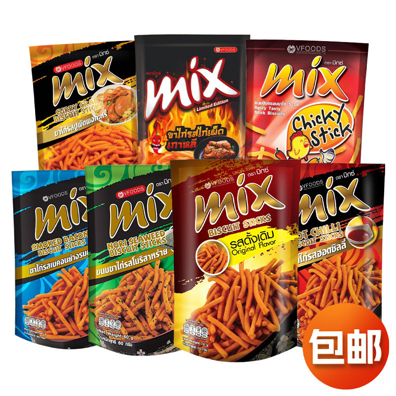 ประเทศไทยนําเข้าVFOODS MIX Crispy Fries Original Mimi กุ้ง Fries French Fries เด็กของว่างแบบสบาย ๆ