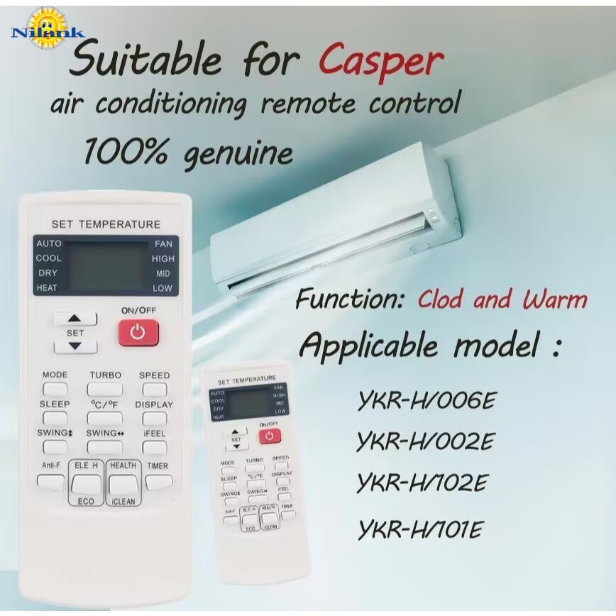 [Nilank] remote รีโมทแอร์ Carrier MAVELL รีโมท (เครื่องปรับอากาศแบบแยกส่วน)  YKR-H/102E YKR-H/006E Y