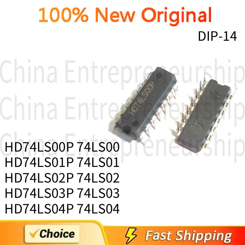 5PCS HD74LS00P 74LS00 HD74LS01P 74LS01 HD74LS02P 74LS02 HD74LS03P 74LS03 HD74LS04P 74LS04 IC CHIP 10