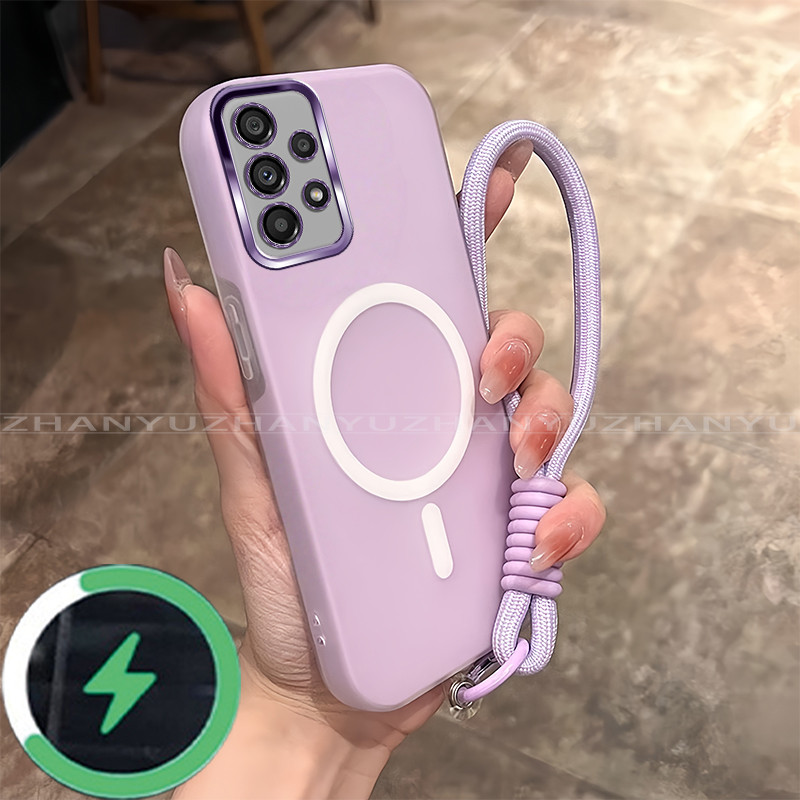 SAMSUNG เหมาะสําหรับSamsung A13 A23 4G 5Gเคสโทรศัพท์ใหม่Minimalist anti jelly Dropแหวนชาร์จแม่เหล็กนุ่มกรณีGD01
