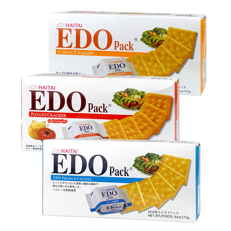 นําเข้า EDO pack Biscuits g Crispy Crepes Crispy Soda Original Milk Cake Afternoon Tea Snacks