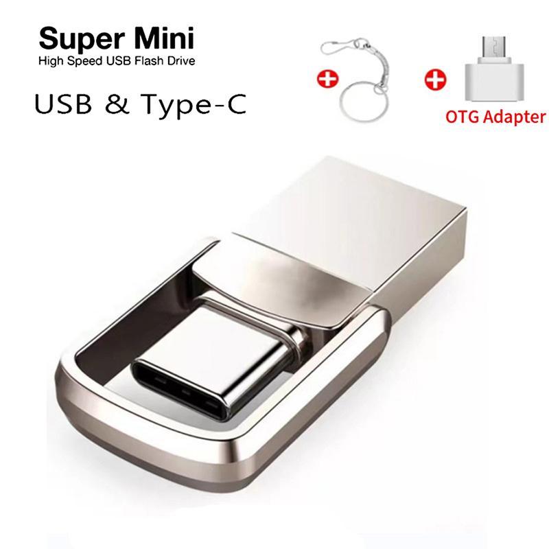Bbth USB แฟลชไดรฟ์ 3.0 2TB Dual USB แฟลชไดรฟ์ Pendrive OTG TYPEC หน่วยความจํา Stick ไดรฟ์ปากกา Vary