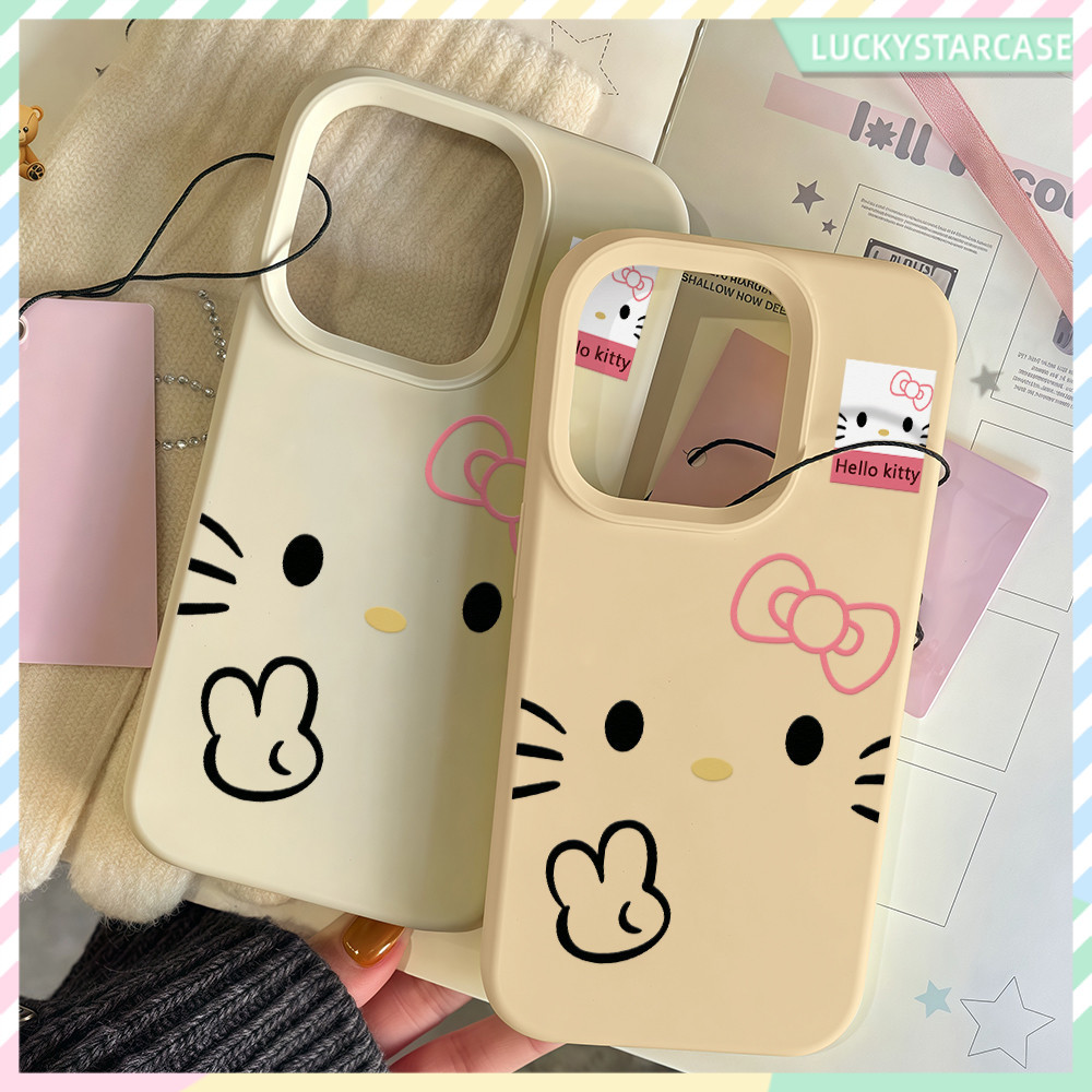 For iPhone 11 17 16 15 12 13 14 15 Pro Max 13 14 XR X XS Max 7 8 16 Plus เคสมือถือ สีพื้น การ์ตูนที่น่ารัก Case เคสไอโฟน