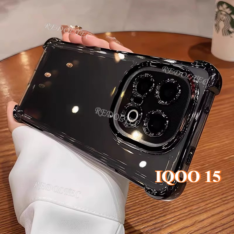 เคส IQOO 15การออกแบบใหม่สี่มุมกันกระแทกปลอกใส วิฟ VIVO IQOO 15 บางพิเศษนุ่มโทรศัพท์ฝาหลัง