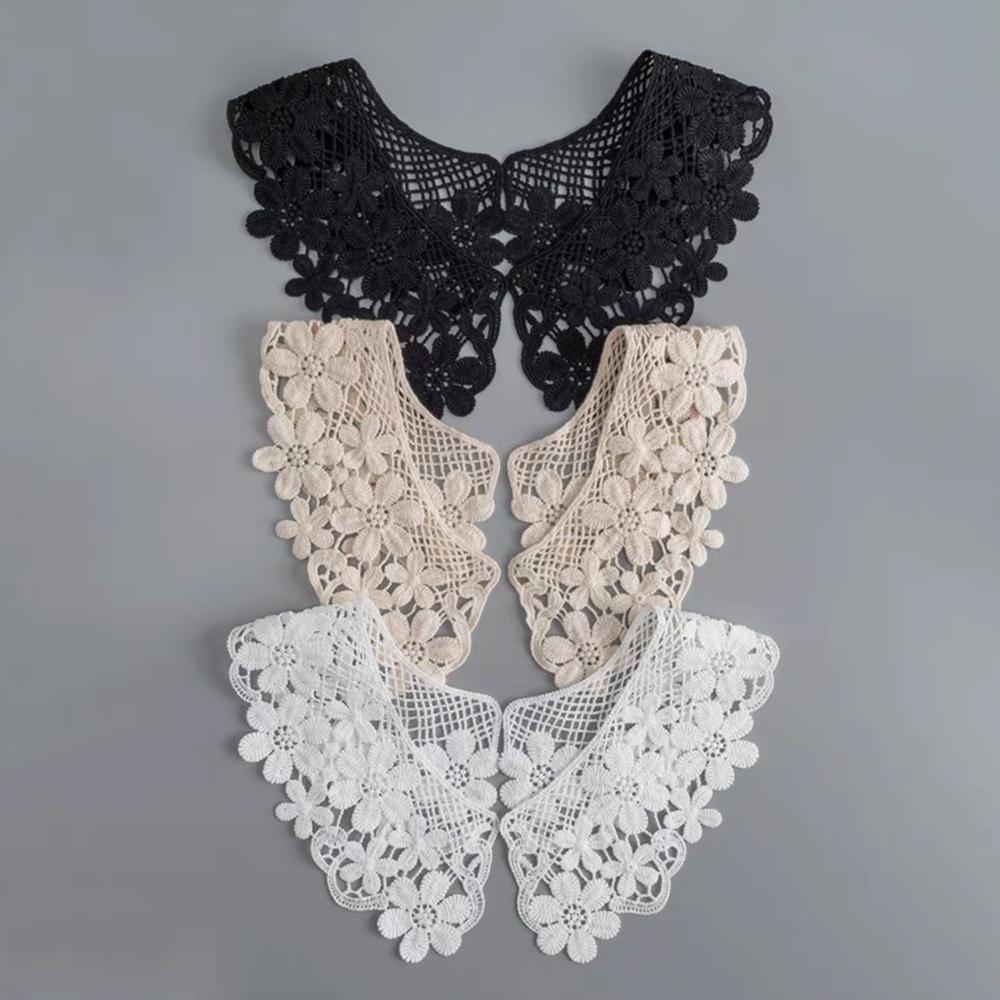 Embroidery Applique Neckline Lace Fabric Neckline Collar DIY Sewing Collar Decoration Clothing Sewin