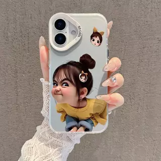 เคส IMD ลายเด็กหญิงน่ารัก ซุกซน และขี้เล่น สำหรับ iPhone 13 12 11 15 14 16 17 Pro X XS XR XSMAX 7 8 PLUS