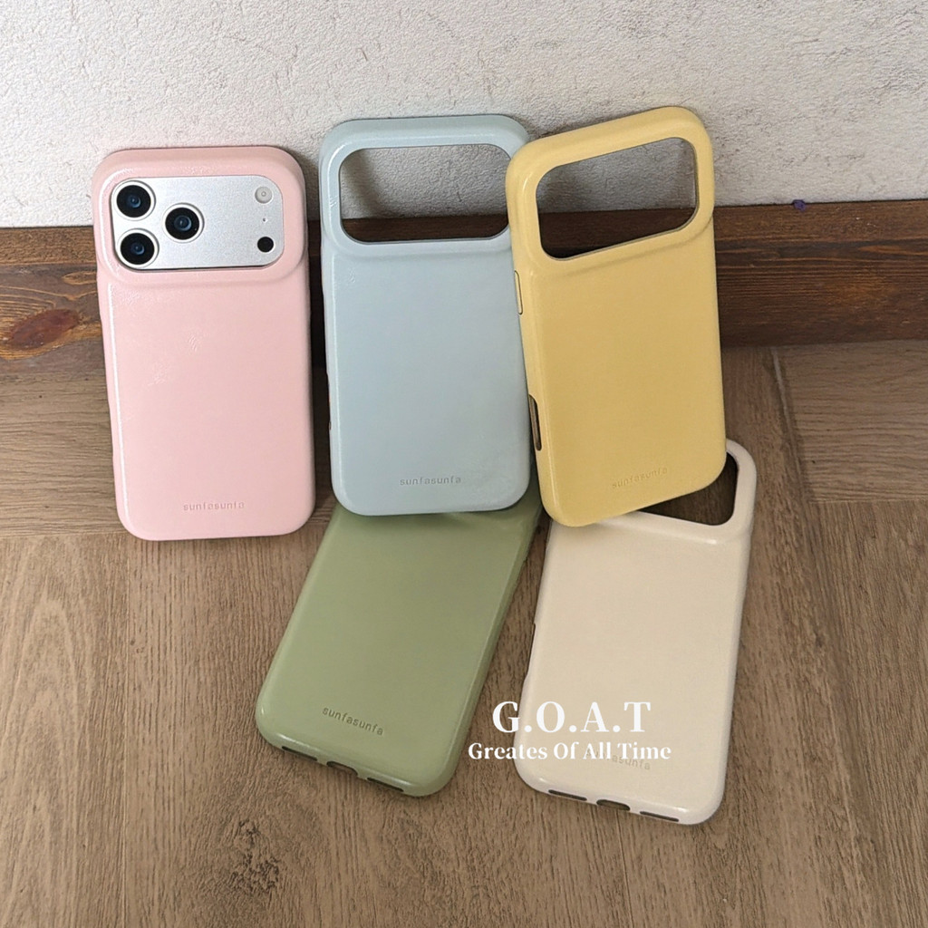 GOAT เปลือกหนังสีทึบ 5 สีปลอกเข้ากันได้สําหรับ iPhone 17 PRO MAX iPhone 17 16 15 14 PRO MAX Anti-Fall ป้องกันปกหลัง