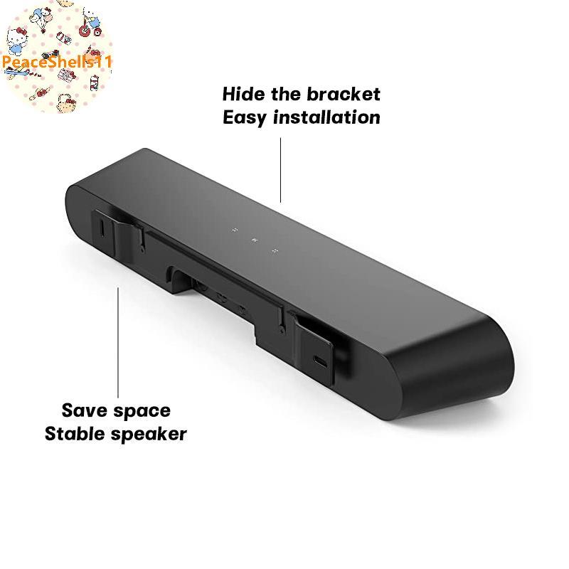 PeaceShells Soundbar Wall Mount Braet ลอยสไตล์ติดตั้ง Braet อุปกรณ์เสริมสําหรับ Sonos Ray Soundbar M