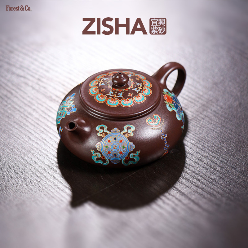 กาน้ําชา Zisha ลายจีน กาน้ําชา Zisha ทําด้วยมือ Yixing ของแท้ ของขวัญสําหรับผู้ปกครองและครู