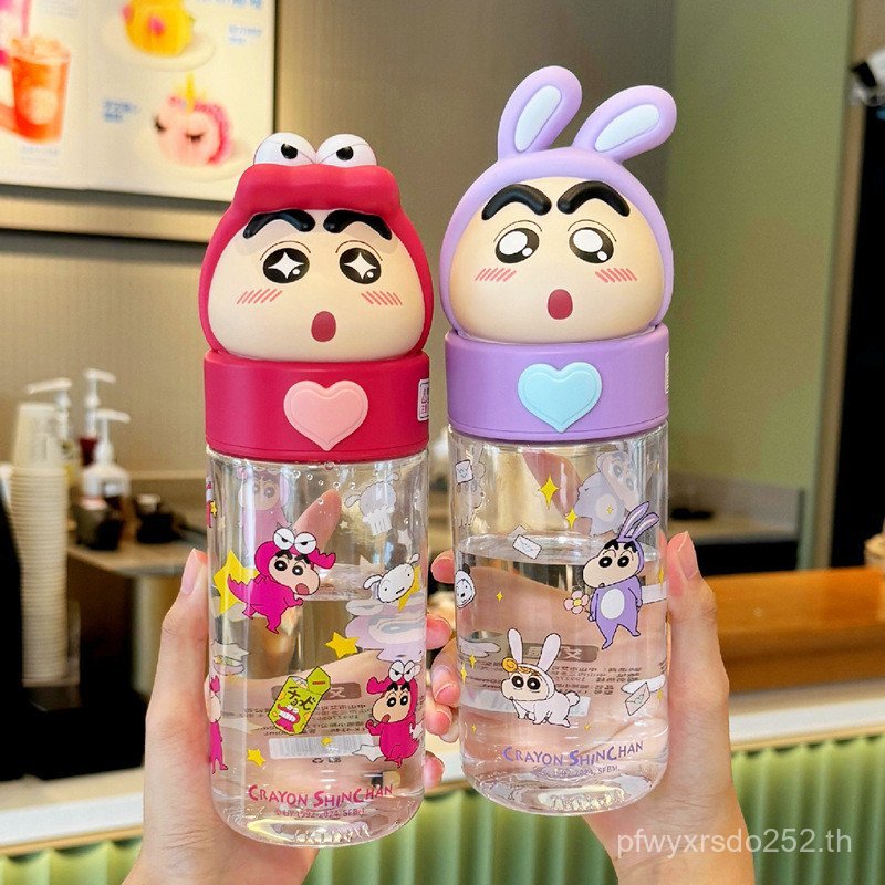 ขวดน้ํา การ์ตูนนักเรียน Crayon Shin-Chan สไตล์ใหม่ถ้วยดื่มโดยตรง tritan ถ้วยพลาสติก Dedicated Cute C