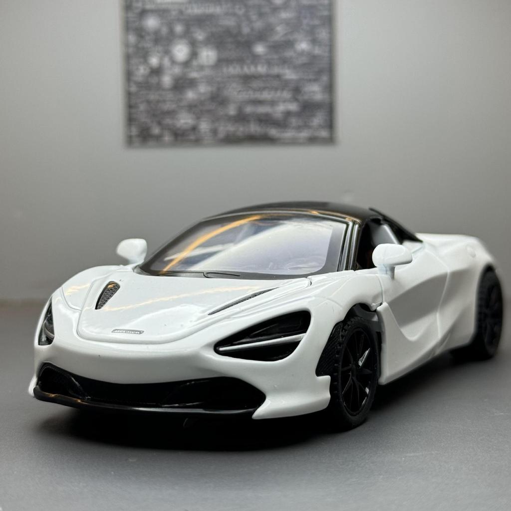 DL 1:32 McLaren 720S Convertible รถDiecastรุ่นเสียงดึงกลับฟังก์ชั่นสําหรับชายของขวัญคอลเลกชันตกแต่ง