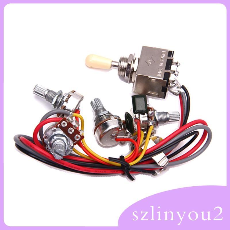 [szlinyou2] 1 ชุดกีตาร์สายไฟ Pickup Selector A500K500K Potentiometers หม้อ 2A683J B