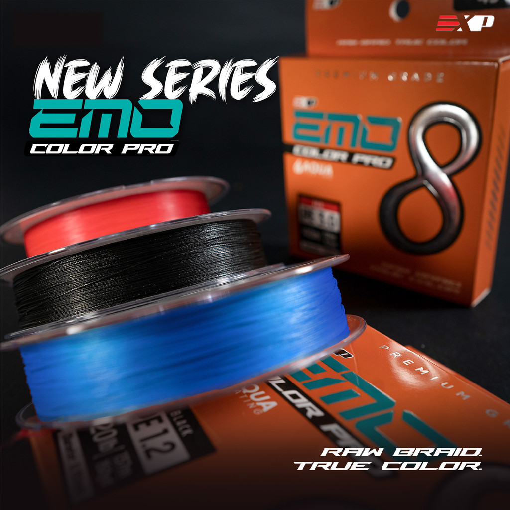 EXP EMO ColorPro 150m สายตกปลาถักหล่อ PE 10lbs - 60lbs