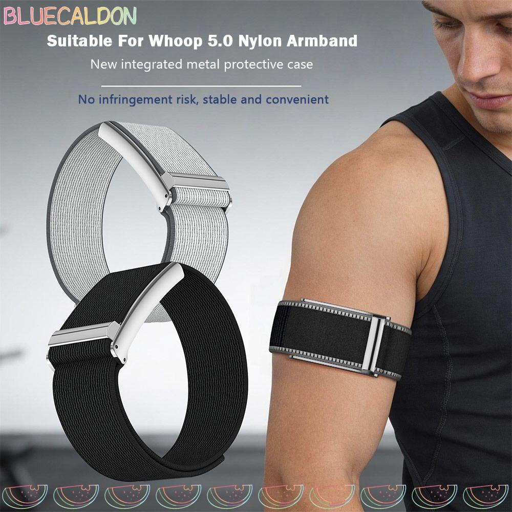 BLUECALDON ยืดหยุ่นกีฬา Band,ไนลอนกันกระแทกฟิตเนส Tracker สายรัด,ปรับ Scratch-proof Breathable Bicep