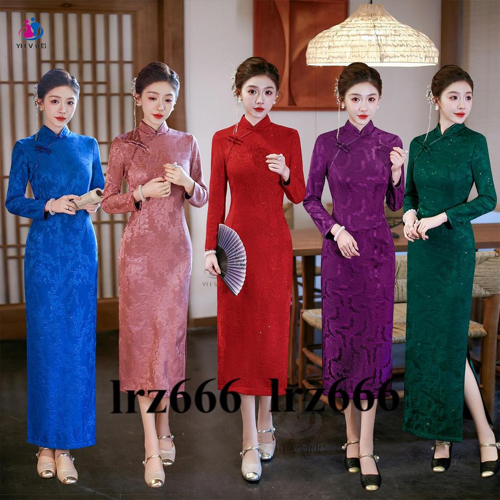 [lrz666] ฤดูใบไม้ร่วงฤดูหนาว Pure Desire แฟชั่นอารมณ์ชุดขนาดใหญ่ Pseudo-Mother Cross-Dressing ts เซ็