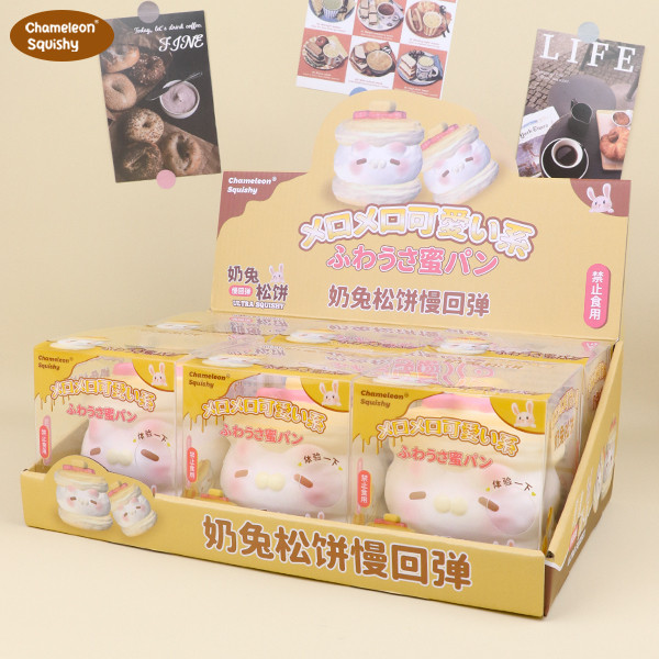 Chameleon Squishy Milk Bunny มัฟฟิน Squishy ของเล่น Decomition ของเล่นฟื้นตัวช้าสําหรับบรรเทาความเคร