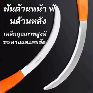 เคียวตัดหญ้า เคียวเกี่ยวข้าว เคียวเกี่ยวหญ้า เคียวตัดดีคมนาน เคียวสแตนเลส เคียวด้ามส้ม เคียวนำเข้า