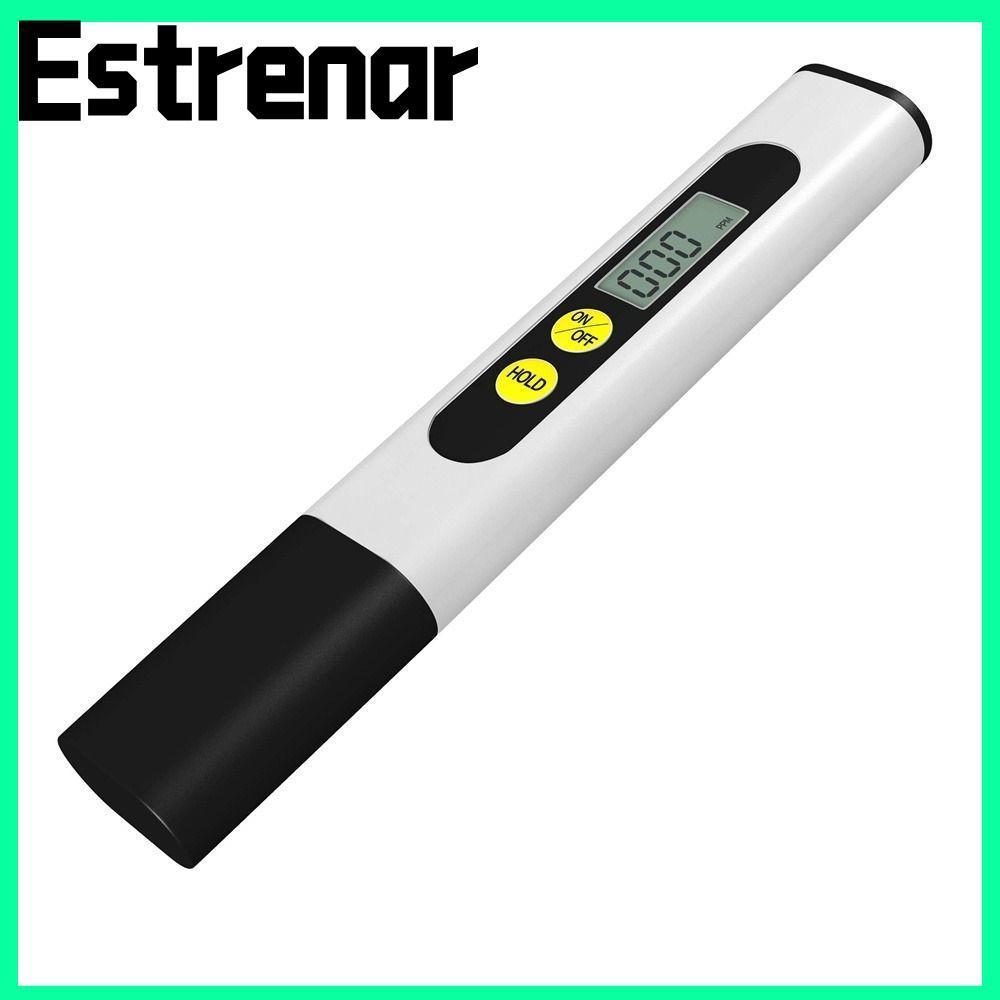 ESTRENAR เครื่องทดสอบคุณภาพน้ําดิจิตอล, 2%-3% 0-9990ppm TDS Meter, สีขาวที่แม่นยํา 1ppm พลาสติก 0-99