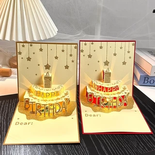 Birthday Card🎁การ์ดวันเกิด การ์ดอวยพรวันเกิดแบบสามมิติก้อนใหญ่ การ์ดอวยพรวันเกิด ใช้สำหรับอวยพรวันเกิด