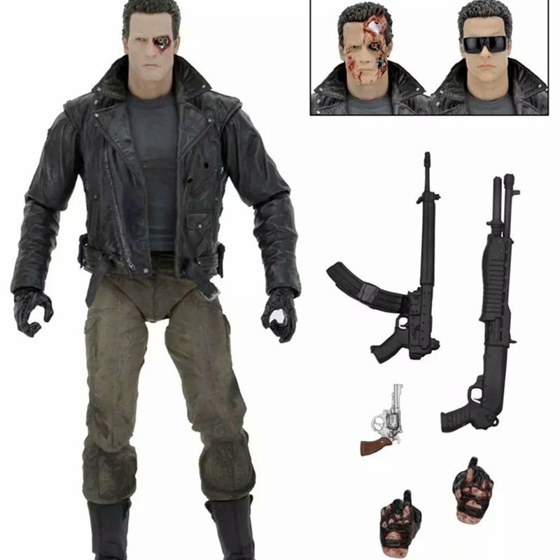 [จัดส่งในวันเดียวกัน] NECA Terminator T800 Arnold Puffer Edition Battle Damaged Robot 23 ซม.Action F