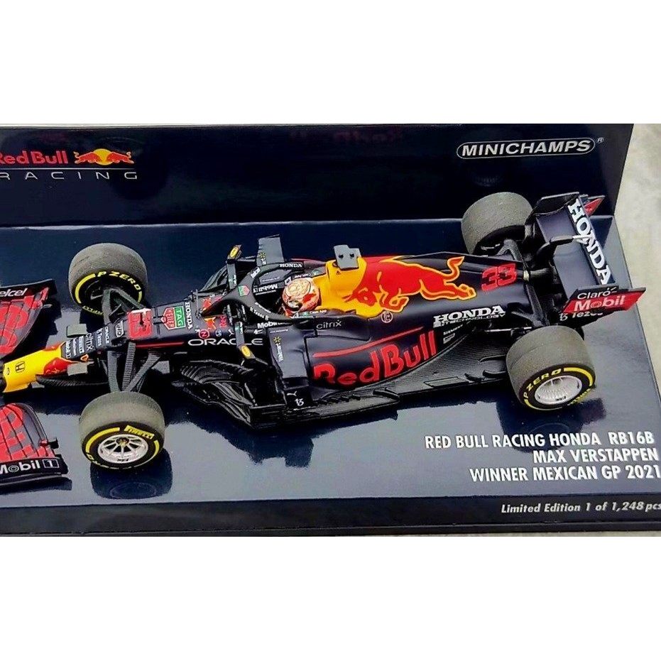 [คลังสินค้าพร้อม] Mini Cut 1: 43 Red Bull rb16b 2021 Mexican Grand Prize Championship Car Model Raci