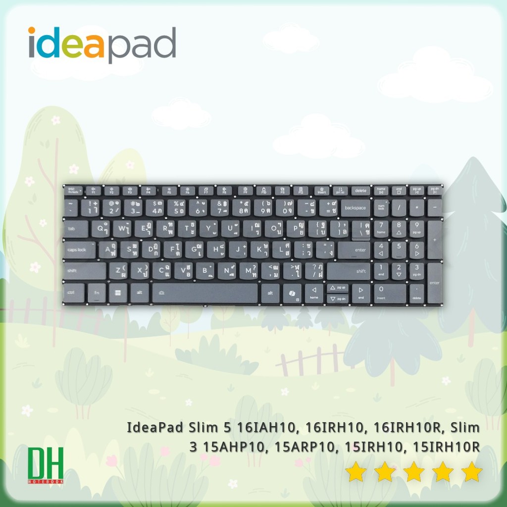 คีย์บอร์ด สำหรับ IdeaPad Slim 5 16IAH10 16IRH10 16IRH10R Slim 3 15AHP10 15ARP10 15IRH10 15IRH10R มีไ