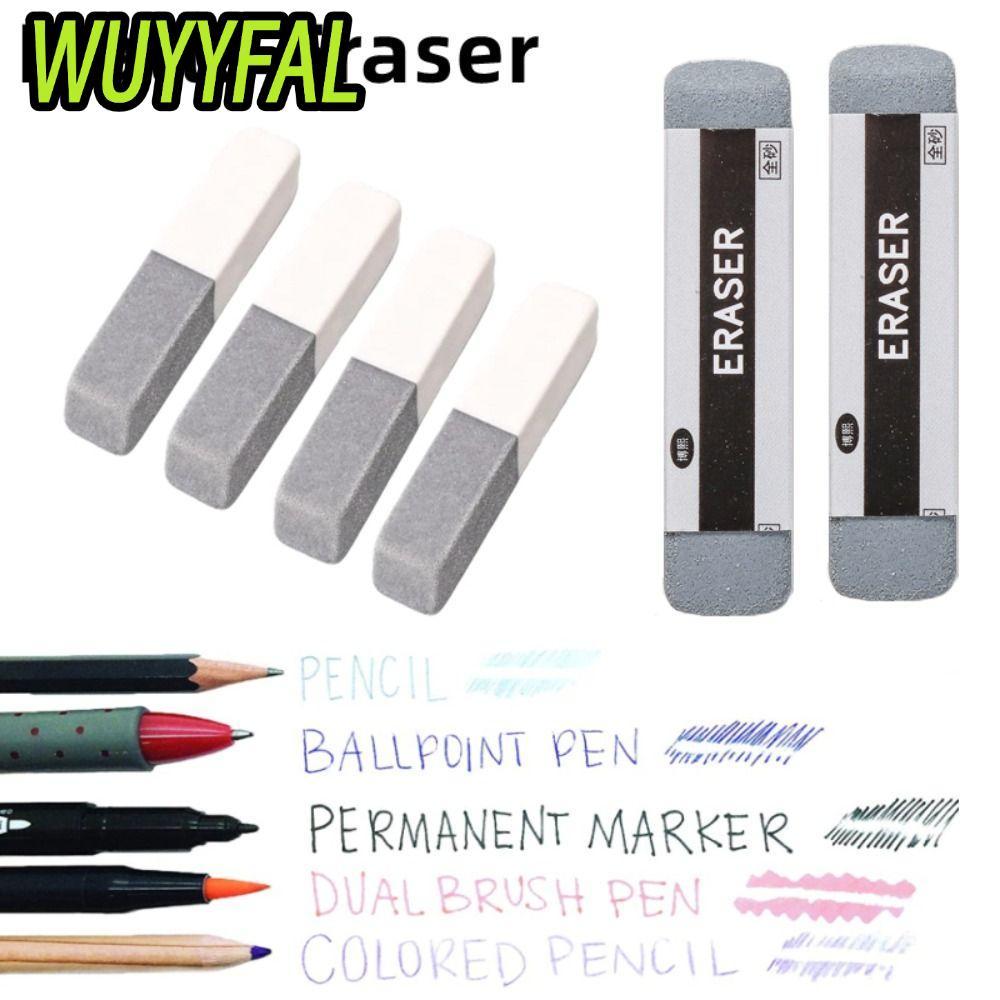 WUYYFAL 5PCS Frosted Eraser, Dual-use Matte Sand Eraser,คุณภาพสูงนักเรียน Traceless ปากกาลูกลื่นยางล