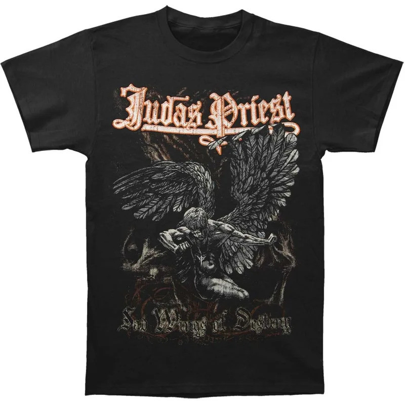 เสื้อยืด Judas Priest Sad Wings หรูหราสำหรับทั้งผู้ชายและผู้หญิง รุ่น Y2k 2026