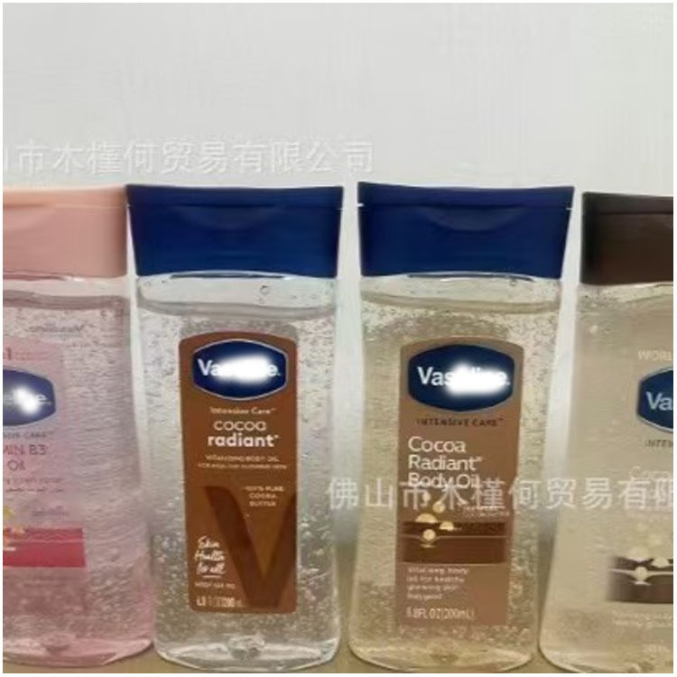 baoluan#Vaseline Body Oil Cocoa Oil Coffee Rose Glow Body Gel Oil 200ml Exclusively for Foreigners8e