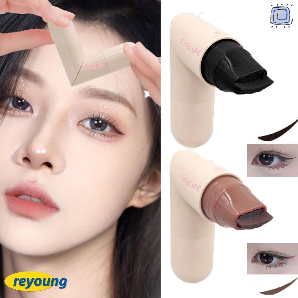 REYOUNG Eye Liner Stamp, แสตมป์อายไลเนอร์กันน้ําแห้งเร็ว, สีดําใช้งานง่าย Long Lasting Eyeliner Stam