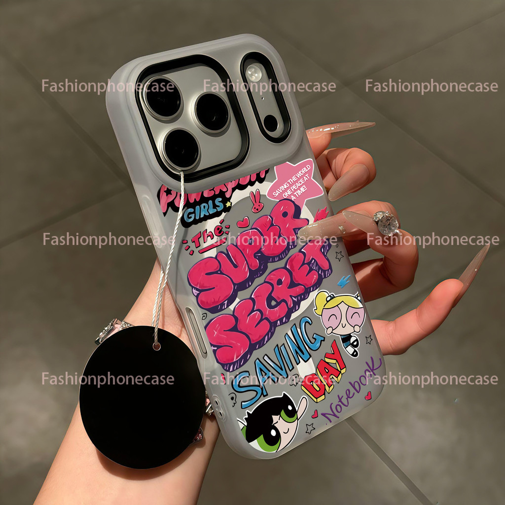 เคสแข็ง ลายการ์ตูน มีแม่เหล็ก ป้องกันรอย กันกระแทก เข้ากับ iPhone 12-17 Pro Max ทุกรุ่น XPGDCXK007