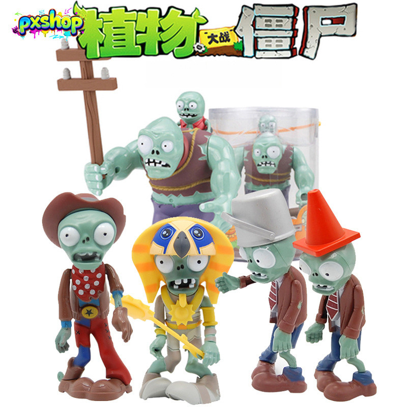 ฟิกเกอร์ Plants vs Zombies ซอมบี้ 14cm - ของเล่นยิงได้และรถดึงแล้ววิ่งในตัว (Gargantuar, Buckethead และอื่นๆ!)