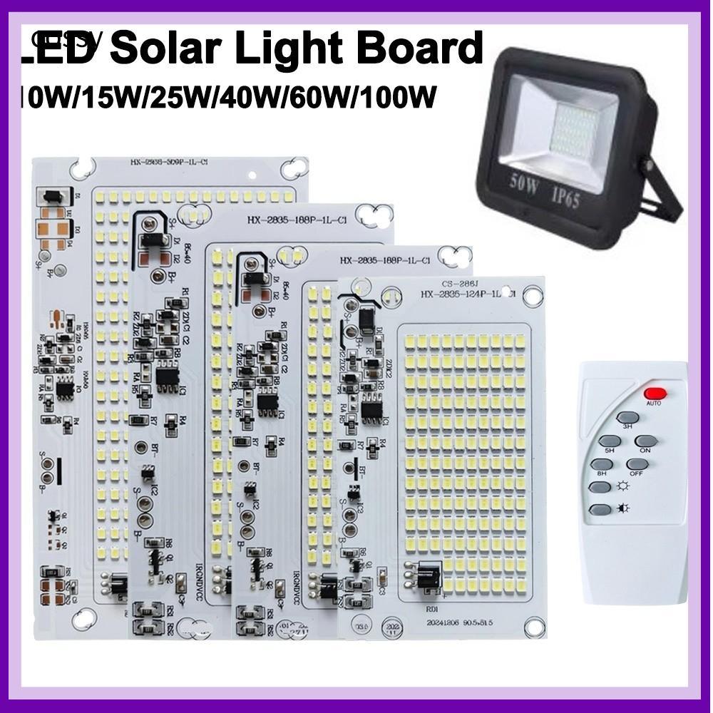 COSSY 1 ชิ้น ไฟ LED บอร์ด ชิป SMD 2835 แสงขาว 10 W/15 W/25 W/40 W/60 W/100 W พร้อมรีโมทคอนโทรล Floodlight