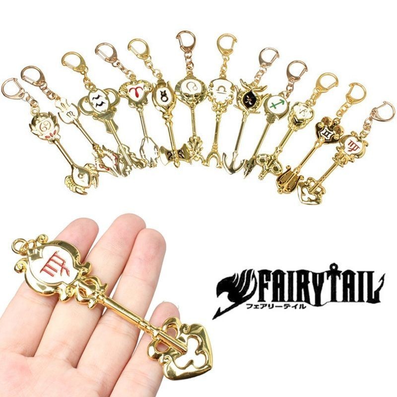 Fairy Tail Anime สินค้า Lucy Constellation Zodiac Star Fairy พวงกุญแจ Leo Aquarius Virgo ราศีพิจิก 5