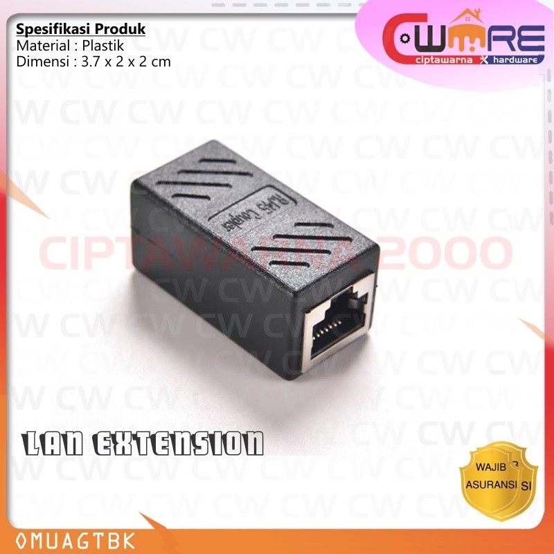 RJ45 Network Changer LAN Extension ethernet Adapter Connector CAT6 - BDB CW2K