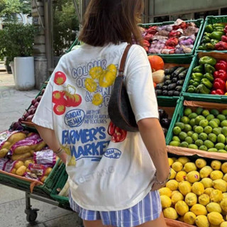 (ผ้าฝ้าย 100%) Luvoro 2026รุ่นใหม่ เสื้อยืด Cotton oversize …