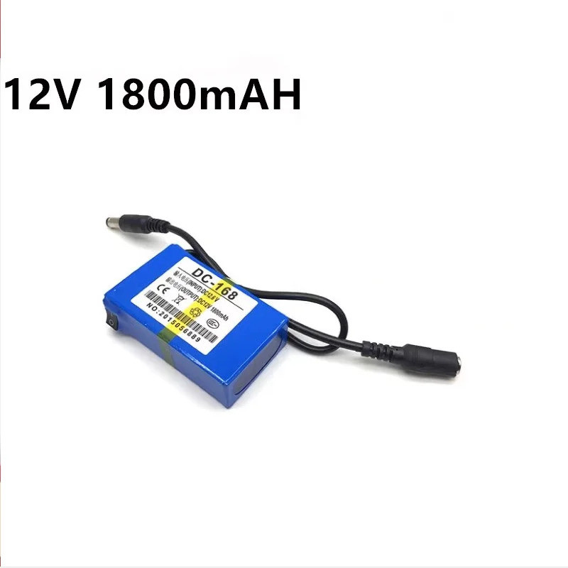 ใหม่ DC-168 12V 1800mAh แบตเตอรี่ Li-Ion แบบชาร์จไฟได้ความจุสูงแบตเตอรี่ลิเธียมสําหรับกล้องวงจรปิด
