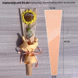 # yujiang # 50PCS Iridescent Single Rose Sleeves DIY โปร่งใส…