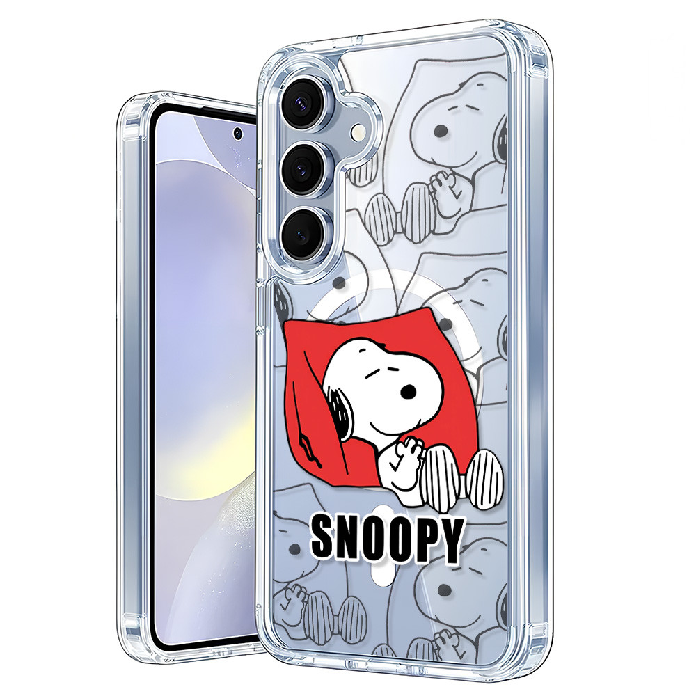 Magnetic เคส For Samsung A57 A37 A54 A17 5G A07 4G A15 A06 A55 A16 A56 A26 A36 A35 S26 Ultra S24 FE เคสแม่เหล็กใสรูใหญ่