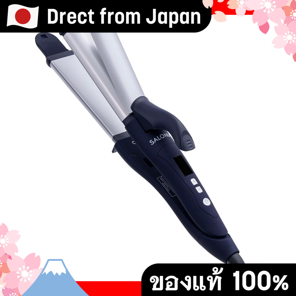 【Direct from Japan】 SALONIA เครื่องหนีบผมและม้วนผม 2WAY ขนาด 32 มม. รุ่น SL-002ANV สีเนวี่ [Amazon.c