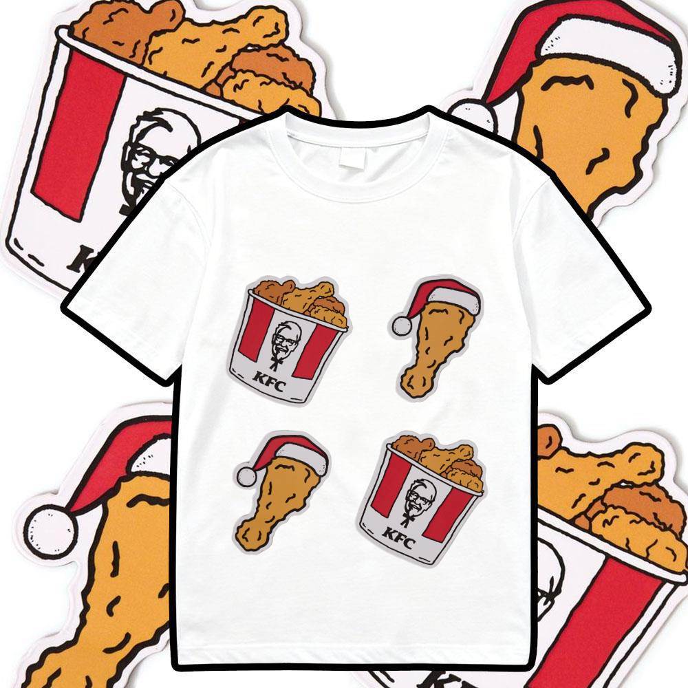 เสื้อยืด ปีกไก่ทอด น่องไก่ทอด | เสื้อยืดล้อเลียนตลก | เสื้อผ้า KFC