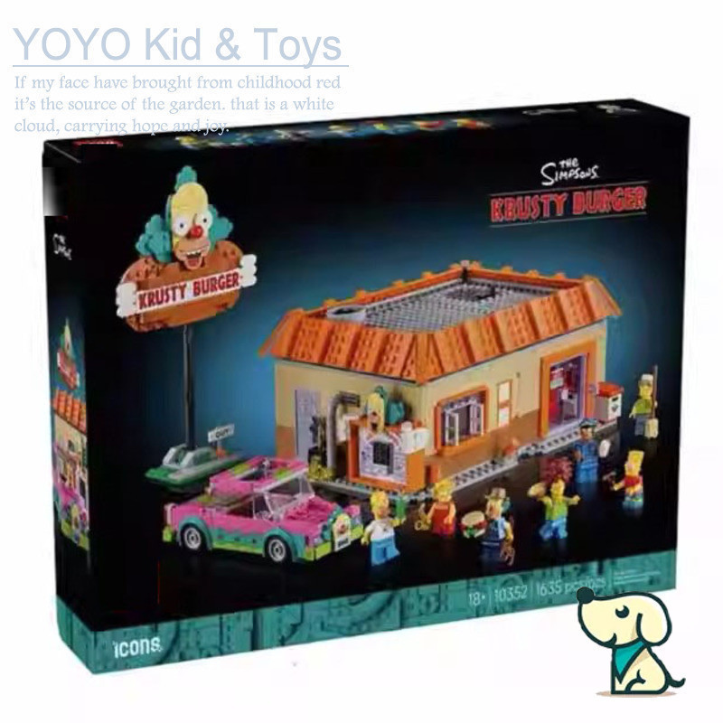 YOYO ของเล่น YZ8X เข้ากันได้กับ 10352 The Simpsons: Krusty Burger Building blocks ET8M