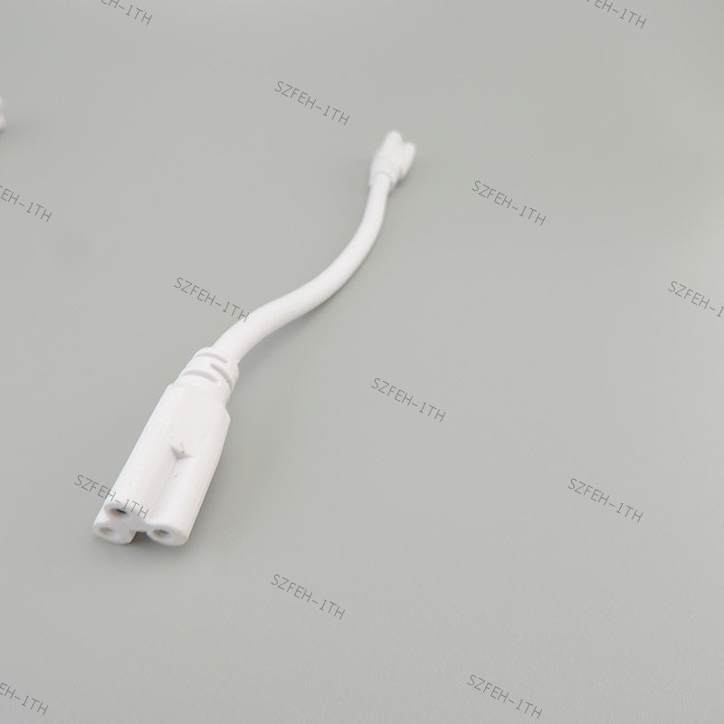 สีขาว 1/2/5pcs T4 T5 T8 3 ขา LED Tube Connector 2 เฟส 3 เฟส LED โคมไฟตัวเชื่อมต่อสายไฟ Double-end สา